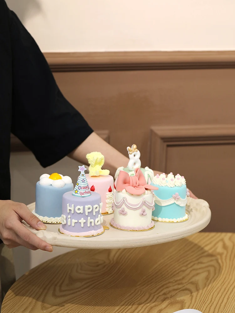 Photography Props Fake Afternoon Tea Mini Simulation Cake for Wedding Party Decoration Cute Wind Props Decoration