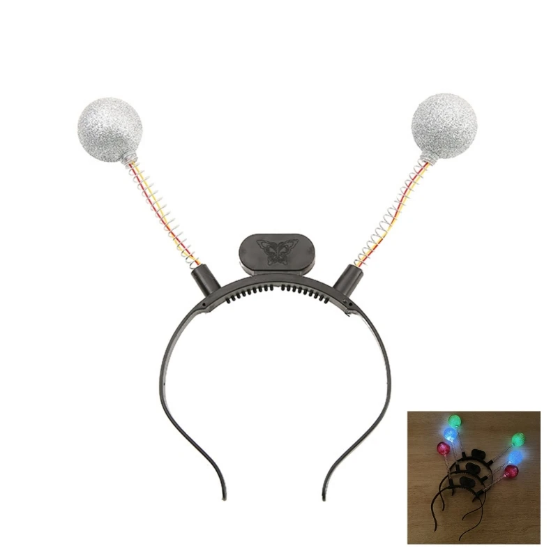 

LED Alien Hairband Christmas Headband Halloween Festival Headpiece Party Supply