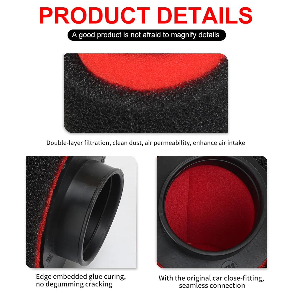 NIBBI Schaum Luftfilter Schwamm Reiniger 35mm 45mm 49mm Luftfilter Auto Racing Moped Roller Dirt Pit Bike Motorrad Zubehör – Detail 2
