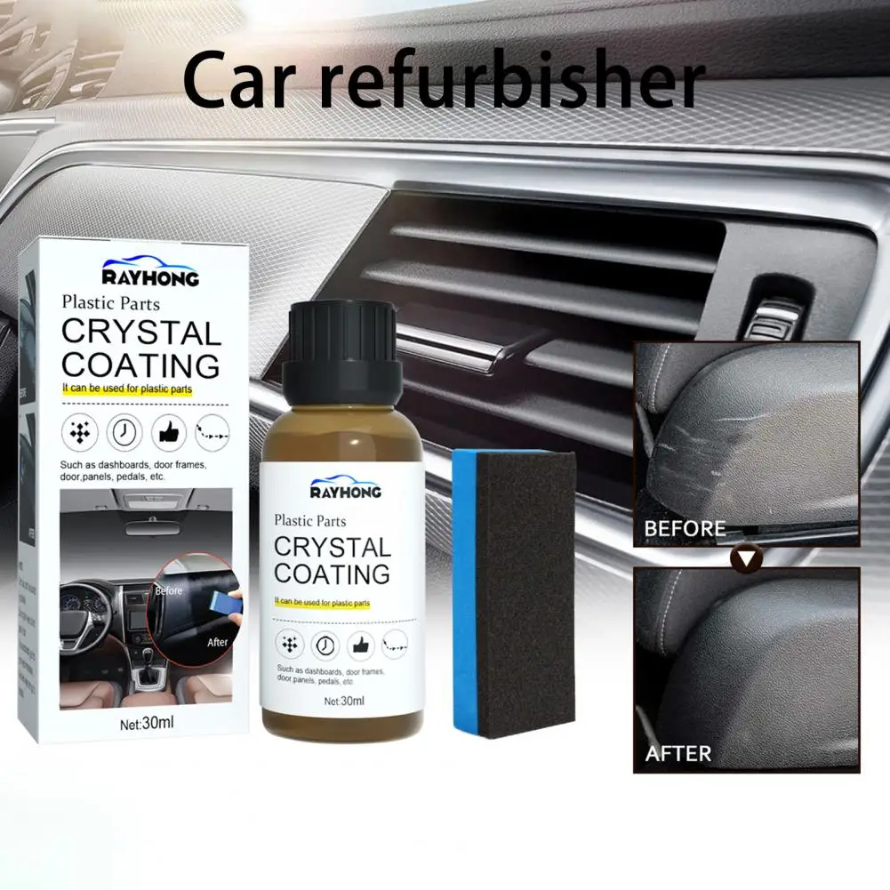 

30ml Car Plastic Refurbished Cleaner Interior Parts Clean Polishing Restoration Agent Maintain Gloss Cleaner Car Care Kit