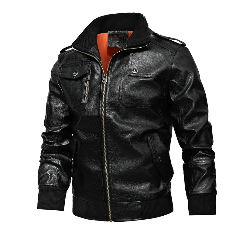 

Autumn Casual Motorcycle PU Jacket Men Biker Leather Coats Clothing jaqueta masculina Winter New Men's Leather Jackets MY225