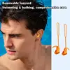 Silicone Corded Ear Plug Protector Reusable Anti Lost Hearing Protection Noise Reduction Safe Swimming Work Earplugs With Rope 4