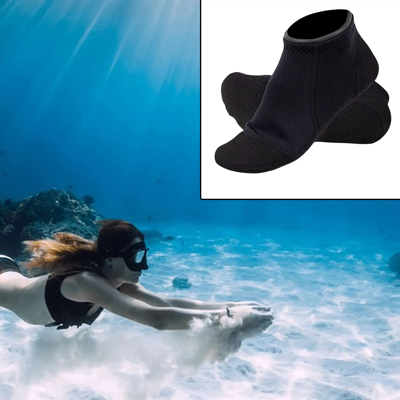 Pair 3mm Neoprene Socks Snorkeling Soccer Sand Low Cut Surfing Booties Scuba Diving Socks Water Sport Sailing Unisex Dive water sport socks