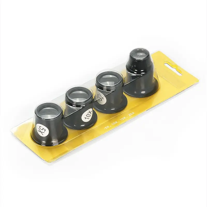 Loupes Horloger 4 Puissances - 5X,10X,15X,20X - Réparation Montre Bijoux