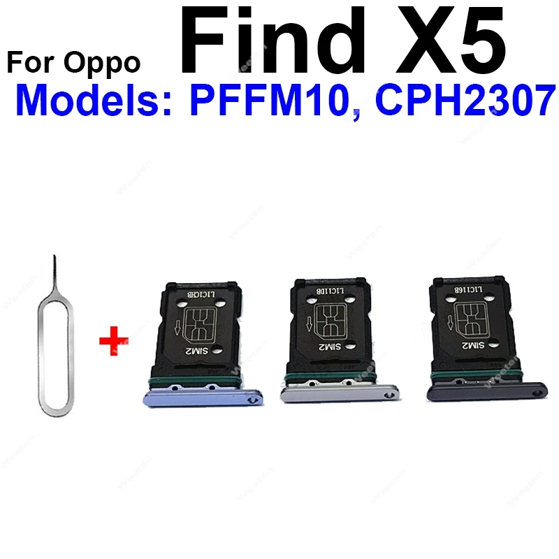 SIM Card Tray For OPPO Find X3 X5 Pro X3 X5 Lite X3 Neo Sim Card