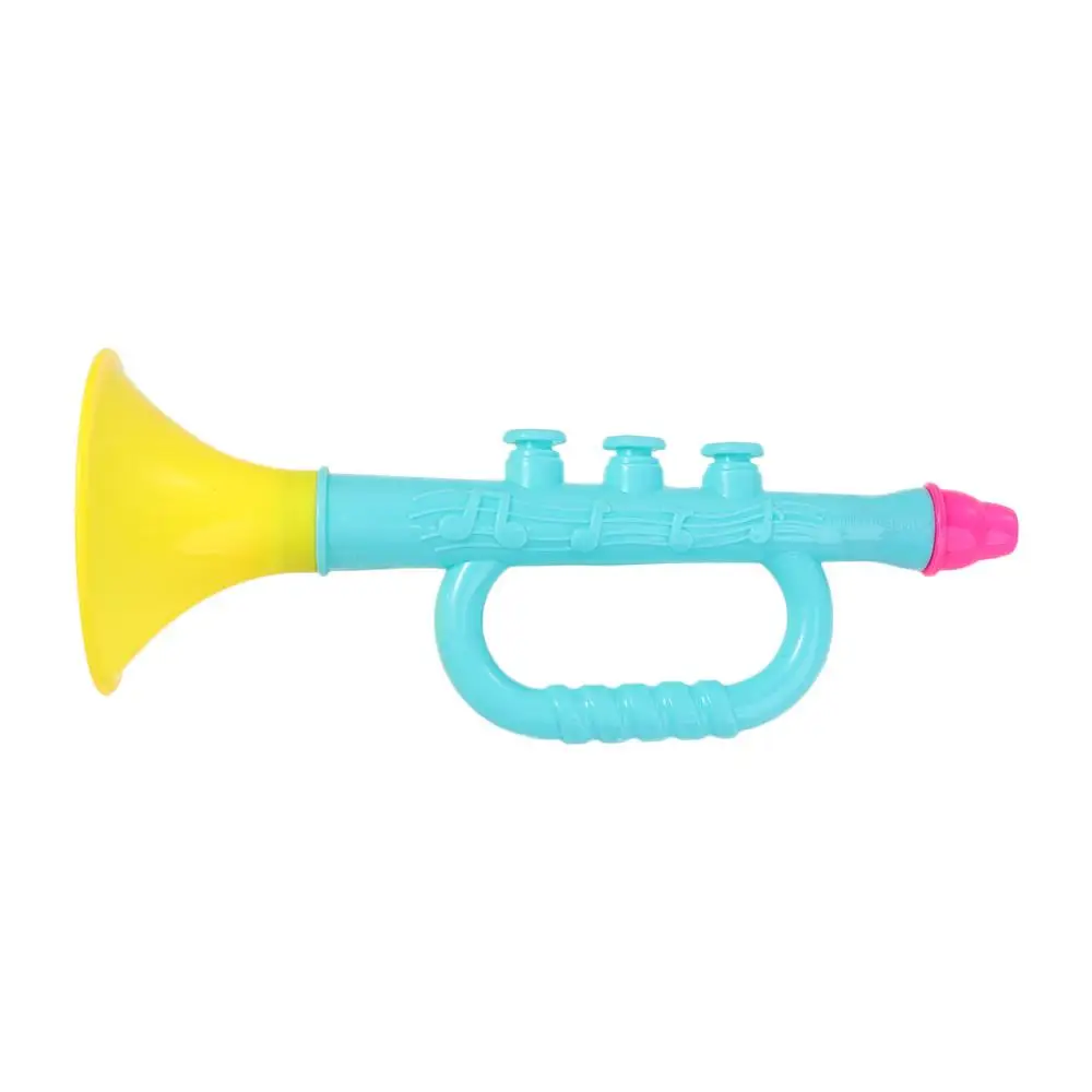 

Boy Girl Musical Instruments Colorful Kids Toy Best Gift 17CM Plastic Trumpet Kids Trumpet Baby Horn Toy Baby Music Toys