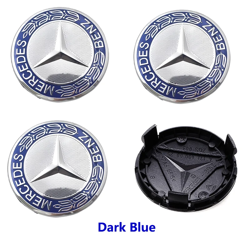 Car Wheel Center Caps 75mm 4pcs For Mercedes Benz AMG A B C S Class E GLA CLA GLB GLE GLK GLS Accessories wheel center caps