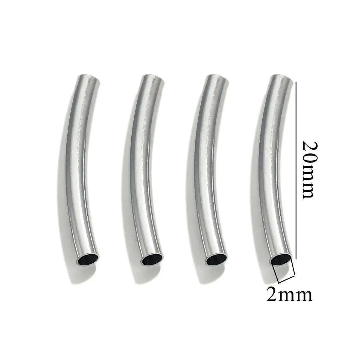 Curve Tube Spacer Beads Connectors for DIY Jewelry Making Bracelet Necklace Accessories 9
