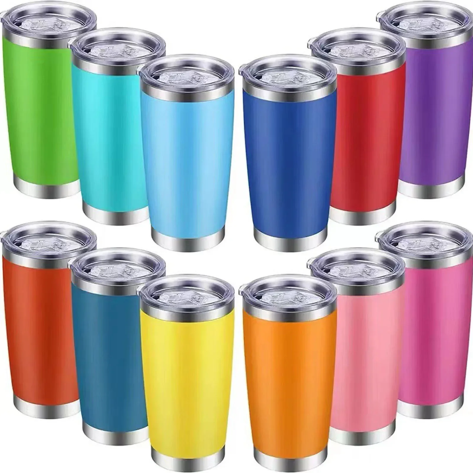 Stainless Steel Insulated Tumbler Double Wall Powder Coated Cup for Cold Brew Tea Iced Coffee 1