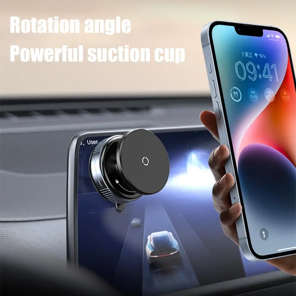 Magnetic Car Phone Holder Vacuum Suction Cup Stable Bracket