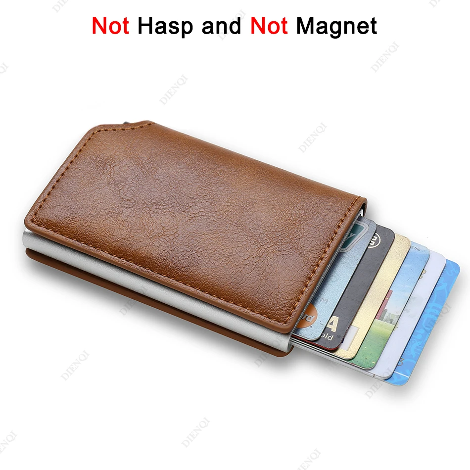 Anti Thief Rfid Credit Card Holder Smart Minimalist Wallet Men Women Slim Bank Cardholder Case Money Bag Cash Creditcard Purse 2