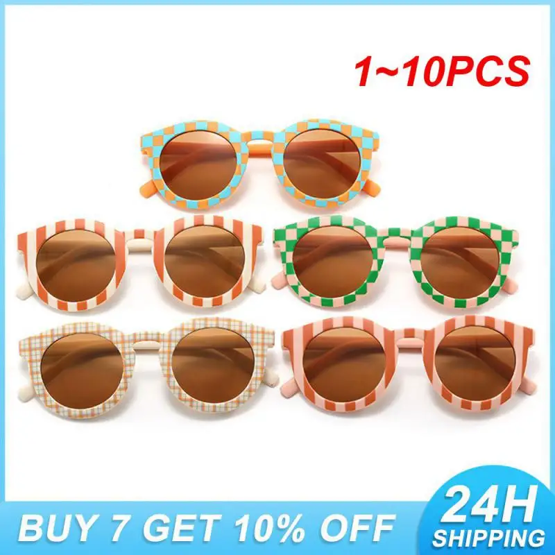 

Солнцезащитные очки 1-10 шт., удобные и прочные, с защитой от ультрафиолета, в прозрачной оправе, модные детские солнечные очки