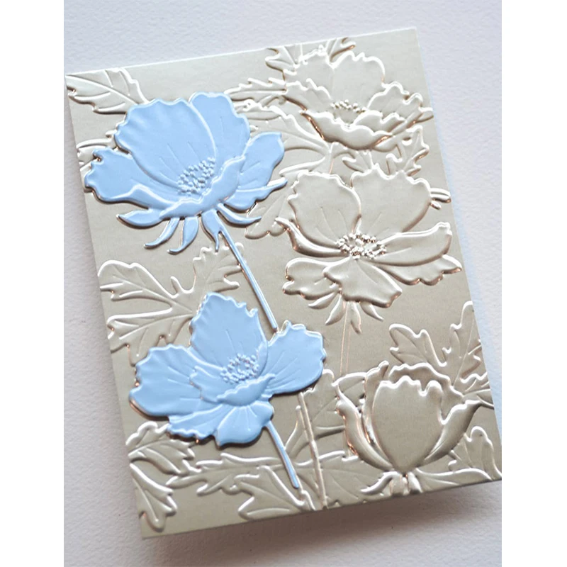 New Sea Anemone Bouquet 3d Embossed Plastic Embossed Folder And Mold For Card Making Scrapbook Paper Diy Decorative Products plastic embossing folder embossing folder