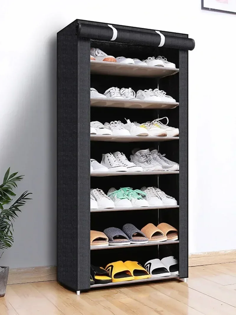 Description Picture 3 of itemShoe Rack with Covers Large Capacity Stackable Multilayer Nonwoven Dustproof Storage Cabinet Bedroom Space-saving Shoe Shelf