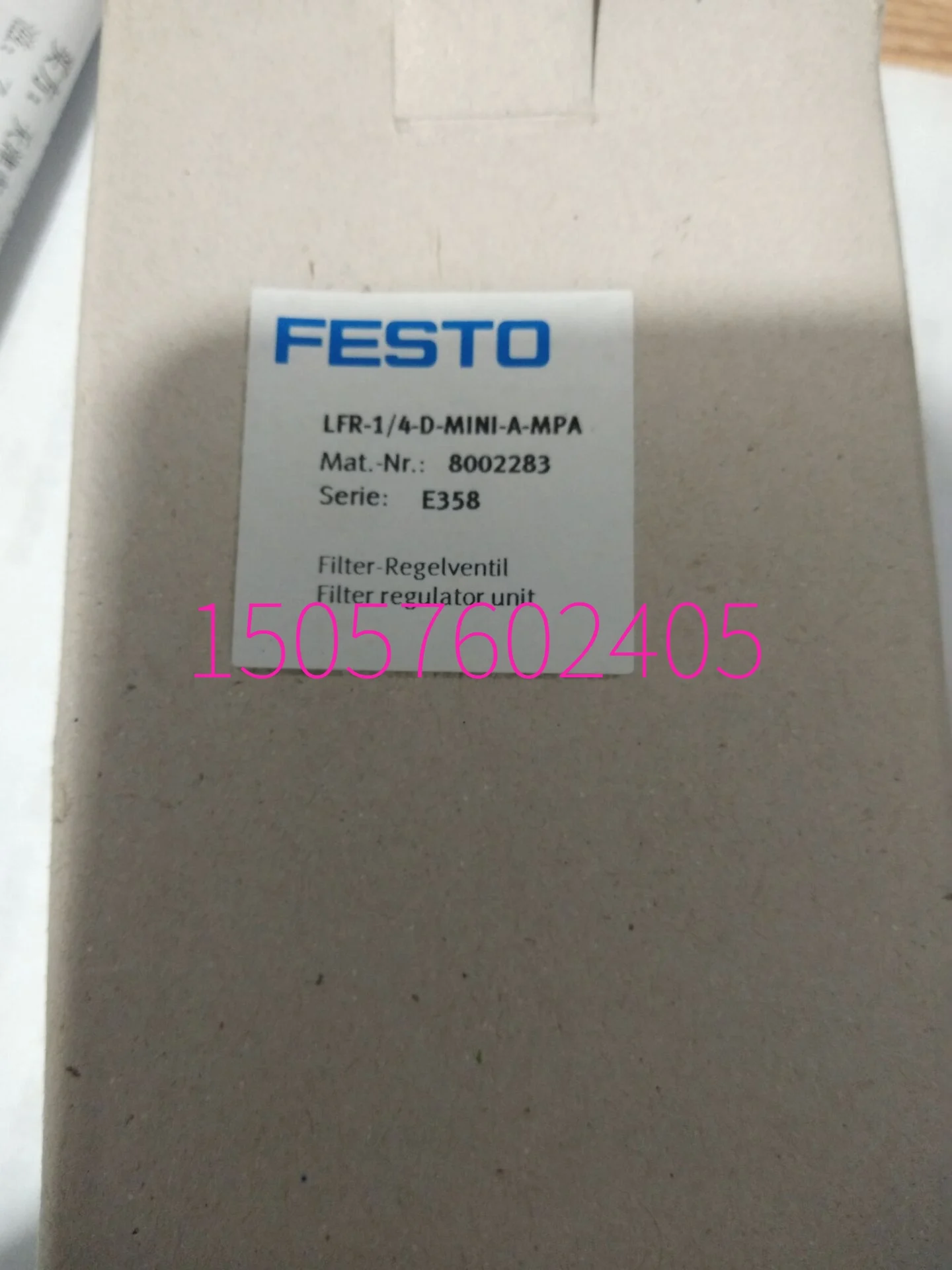 

FESTO Festo Filter Pressure Reducing Valve LFR-1/4-D-MINI-A-MPA 8002283 In Stock.