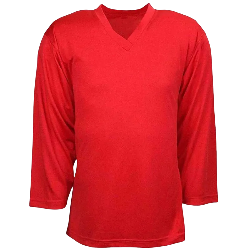 Solid Color Mens Ice Hockey Jersey Outdoor Sportswear Long Sleeve V-neck Loose Training Ice Hockey Shirt