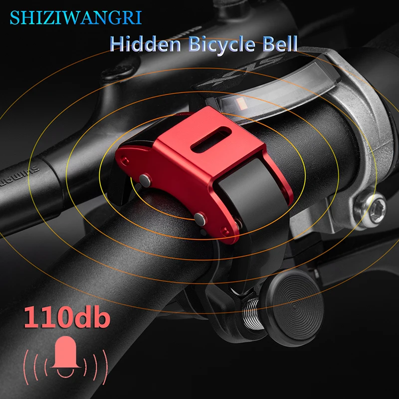 

100db Bicycle Bell Ring MTB Handlebar Horn Hidden Road Bike Bell Ring Stainless Mini Horn Bicycle Doorbell Bike Accessories
