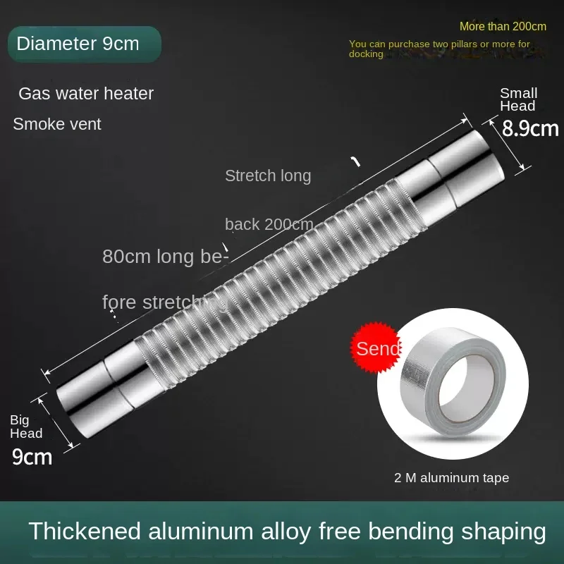 Flexible Telescopic Gas Water Heater Smoke Vent Wall-Hanging Stove Chimney  Stainless Steel Hose Exhaust Pipe Accessories - AliExpress