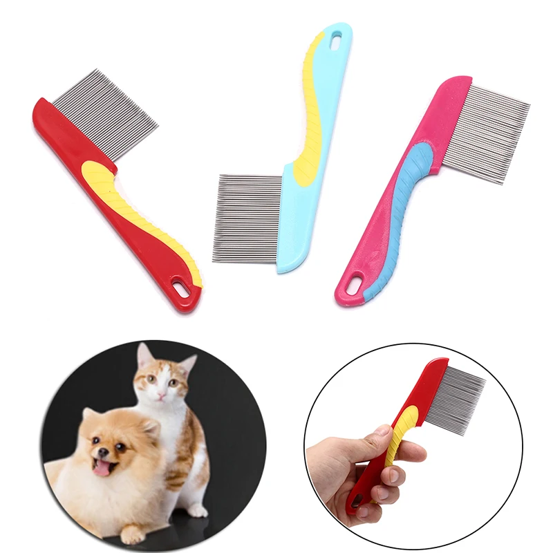 Dogs cats hair removal comb stainless steel lice comb lice flea nit hair pet cleaning tools