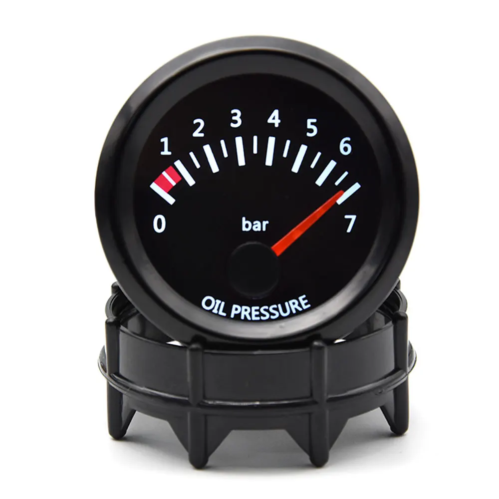 Racing Car Gauge 2" 52mm 12V Auto Car Oil Pressure Gauge