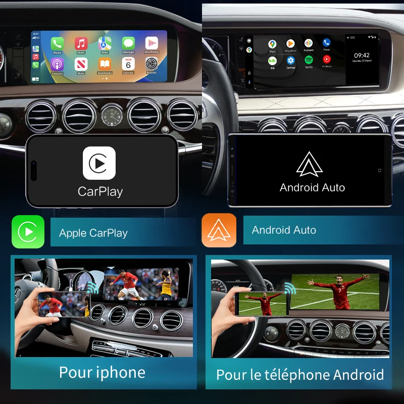 Boîtier Apple Carplay & Android Auto sans fil pour Mercedes CLS de 2014 à  2018