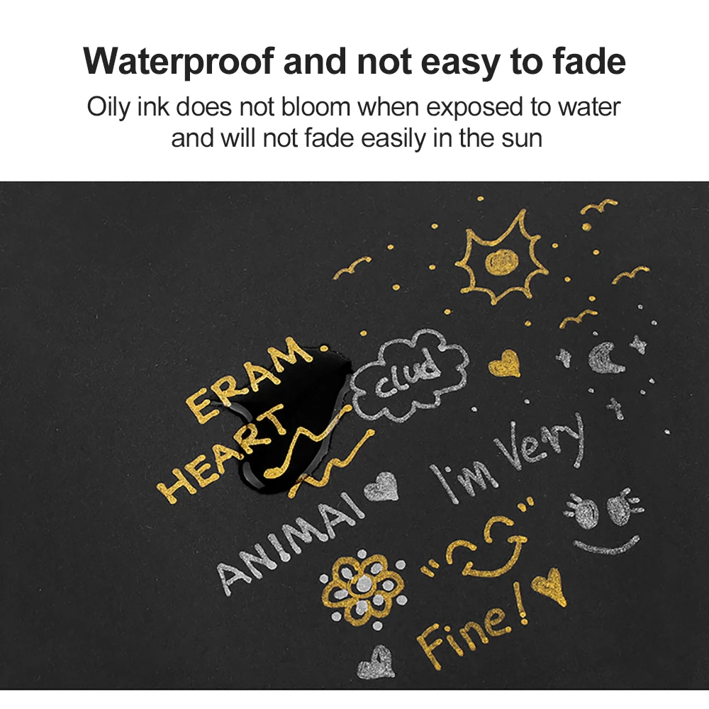 1PCS Permanent Paint Marker Pen Waterproof Colorful DIY Graffti Art Marker Pen Cars Wheel Tire Oily Mark Car Accessories