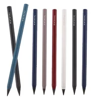 6 Colors Metal Eternal Pencil 12 Colors HB Replaceable Pen Tips School Office Art Sketching Painting Writing Stationery Supplies 1