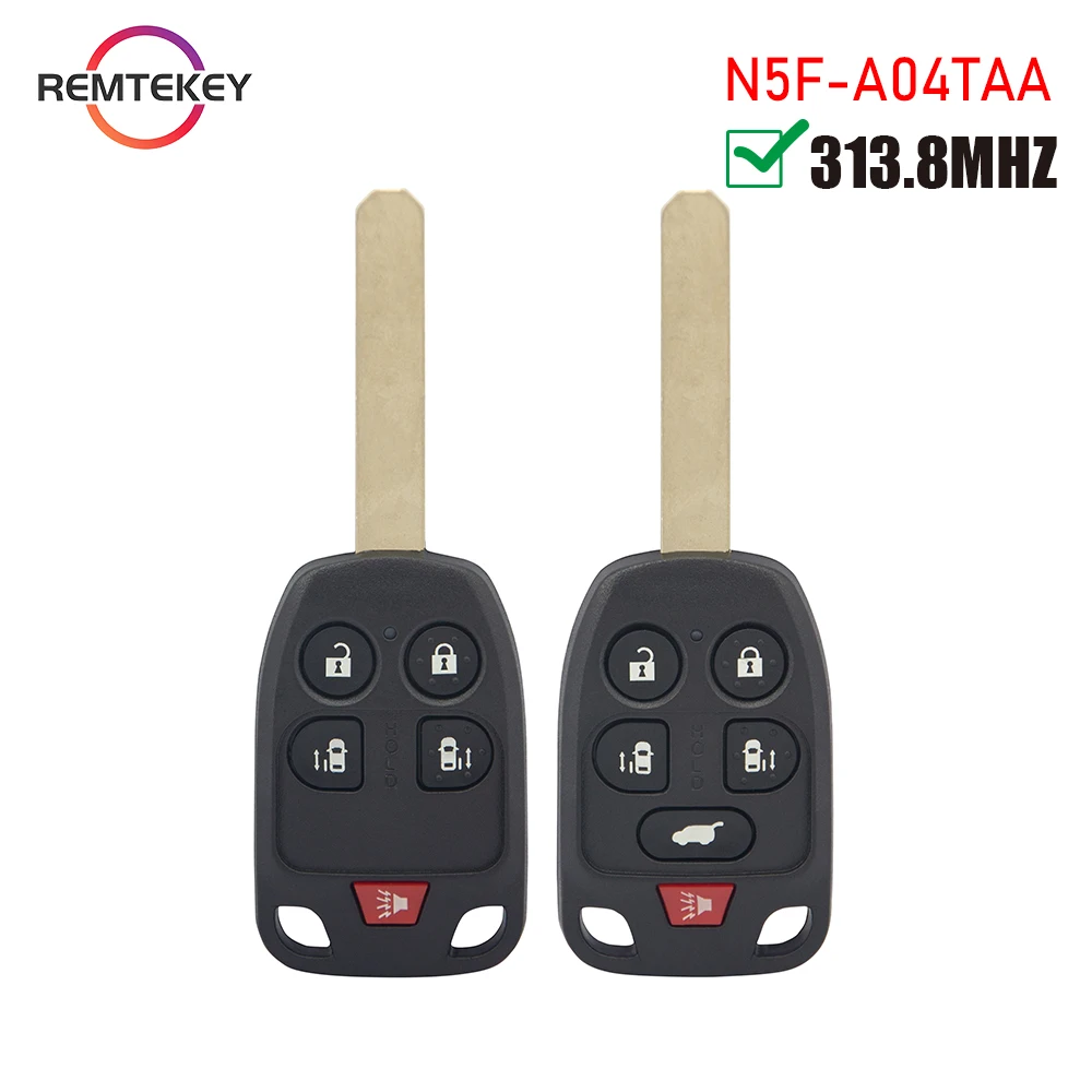 

REMTEKEY дистанционный ключ-брелок от машины 313,8 Mhz ID46 Chip для 2011 2012 2013 Honda Odyssey PN 35118-TK8-A20 Remote Control