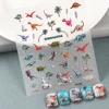 Vivid Dinosaurs 5D Nail Stickers Cool Nail Decals Embossed Sliders For Nail Manicure 6