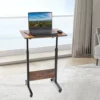 Bedside Desk with Universal Wheel Oversized Table 32-47in Adjustable Height Laptop Portable Study Standing for Dormitory Student 4