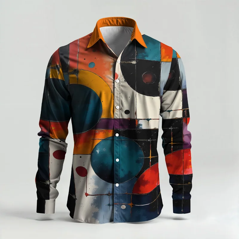 2025 New Style Spring Summer Men Shirt Set Brand Print Fashion Simple Two Piece Set Mens Luxury Lightweight Party Long Sleeves S_voghion.com