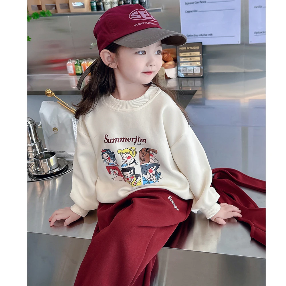thumbnail image 1 of Conjunto de Top y falda de 2 piezas para niños, Camiseta estampada de Disney para niña, vestido de princesa Kawaii JK, uniformes informales para niña Bebé y Estudiante, 1 of 5