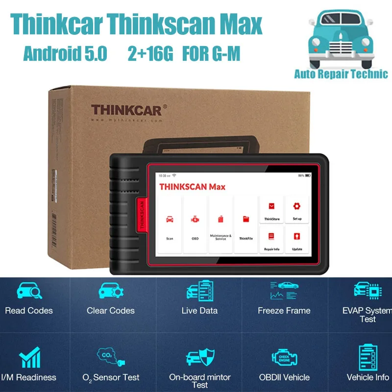 Thinkcar Thinkscan Max Thinkscan Max2 OBD2 Scanner Professional Full ...