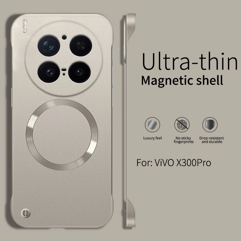 Magnetic Frosted Fashion Phone Case - Borderless Thin Bumper Cover