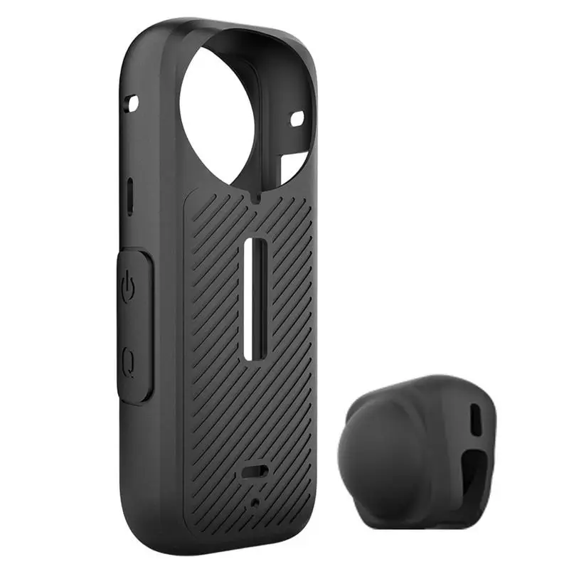 Action Camera Silicone Case Soft Cover Lens Protective Case Shock Absorbing For Travel Sports Camera Security For Insta 360X4