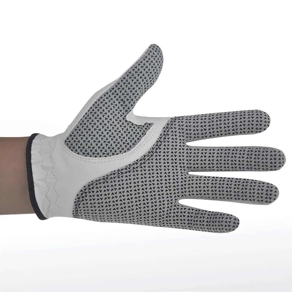 1 Pcs Golf Gloves Men Left Right Hand Soft Breathable Pure Sheepskin Genuine Leather With Anti-Slip Granules Men Golf Glove