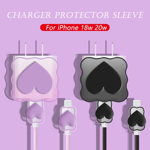 Blue Charger Protector Cable Organiser for iPhone Adapter 18W 20W  Management Kits Para Celular Cargador Type C Cable Winder - AliExpress