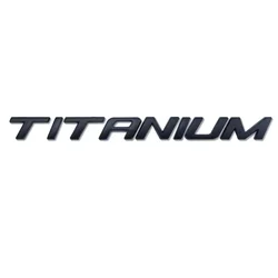 Chrome Black Titanium Rear Boot Badge Emblem Sticker (Black)