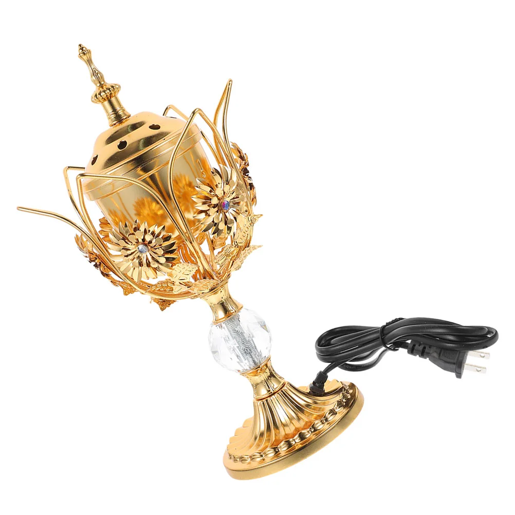 

Incense Burner Holder Aroma Plug Electric Censer Ornament Home Decor Stove Metal