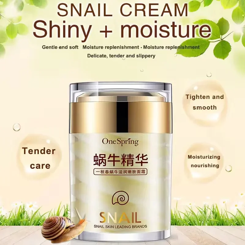 Snail Anti-Wrinkles Face Cream Collagen Firming Fade Fine Lines Eye Massage Roller Anti-Aging Eye Bags Korean Skin Care Product