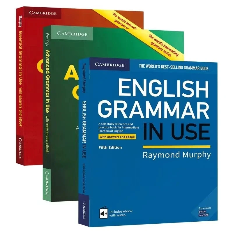 3books Cambridge Elementary English Grammar Advanced Essential English Grammar in Use English Test Preparation Professional Book