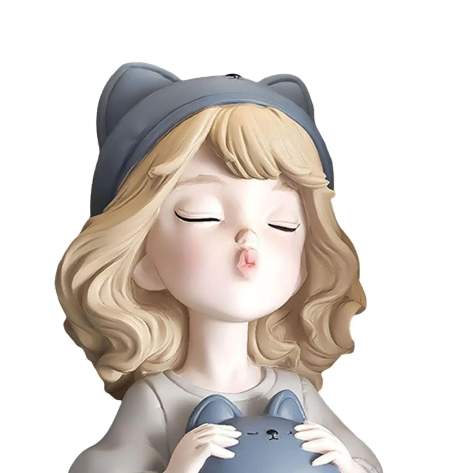 Little Bear Girl Saving Jar Statue Children Birthday Gift