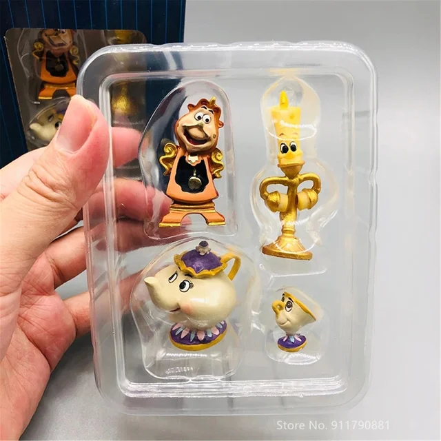 Disney Beauty and The Beast 4Pcs Children's Cake Decorating Home with Animated Character Gifts Interior Decorating Hands 3