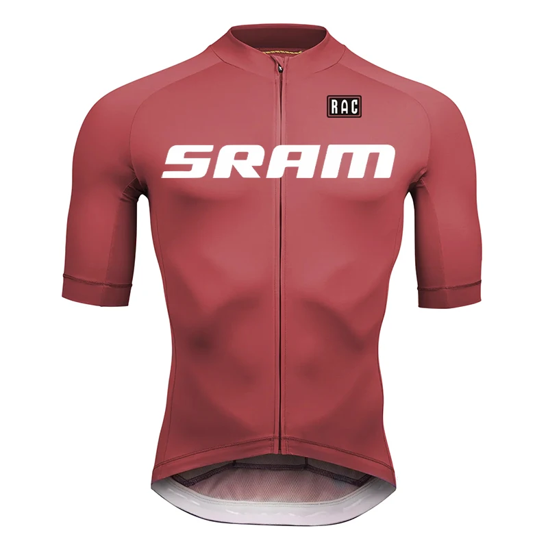 thumbnail image 1 of Maillot de ciclismo Rac Sram para hombre, manga corta, reflectante, para verano, para montaña, para descenso, equipo profesional, 1 of 4