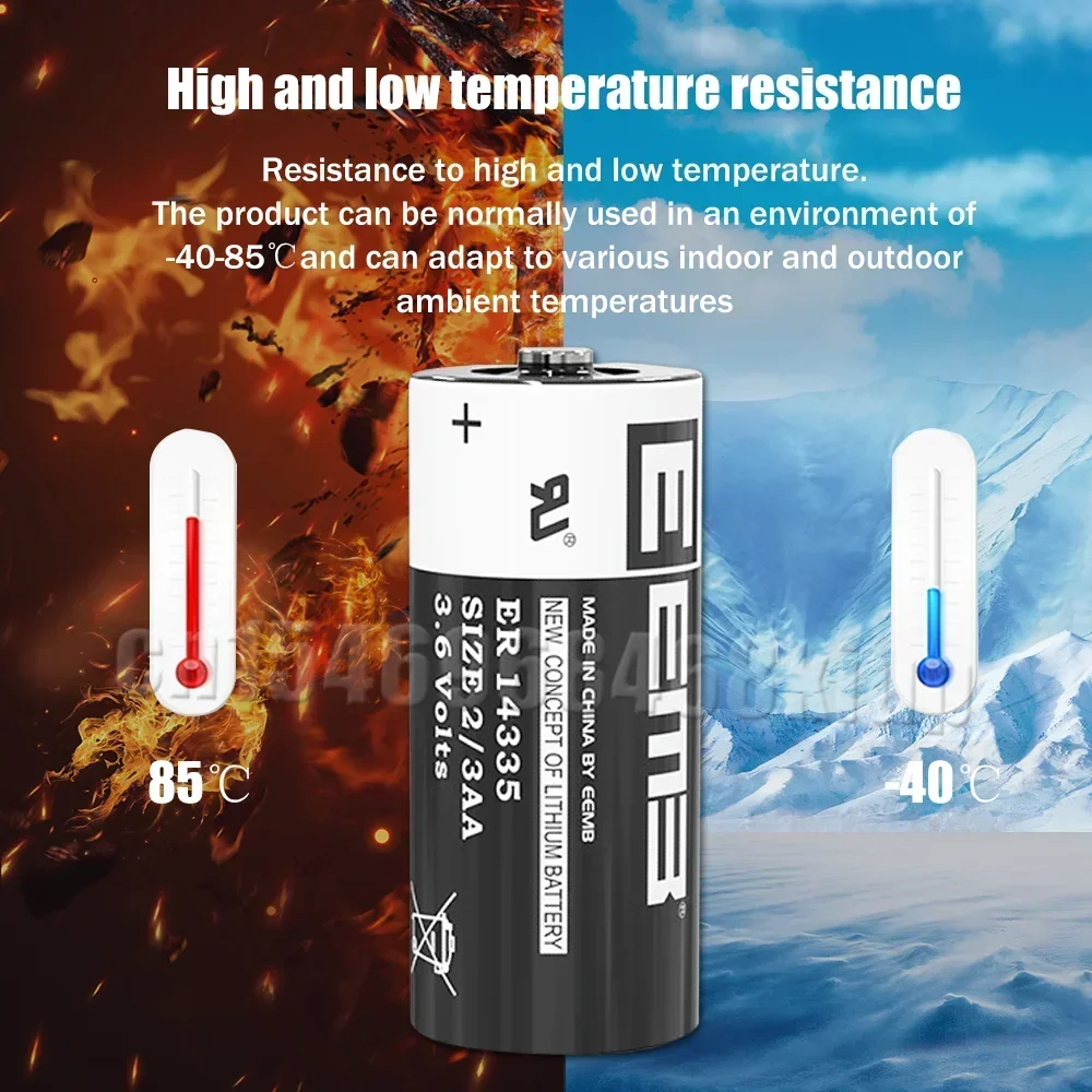 1PCS 36V 1650mAh ER14335 14335 2/3AA Lithium Battery for PLC CNC Machine Tool Gas Meter TL-5955 SL-761 Replacement Batteria