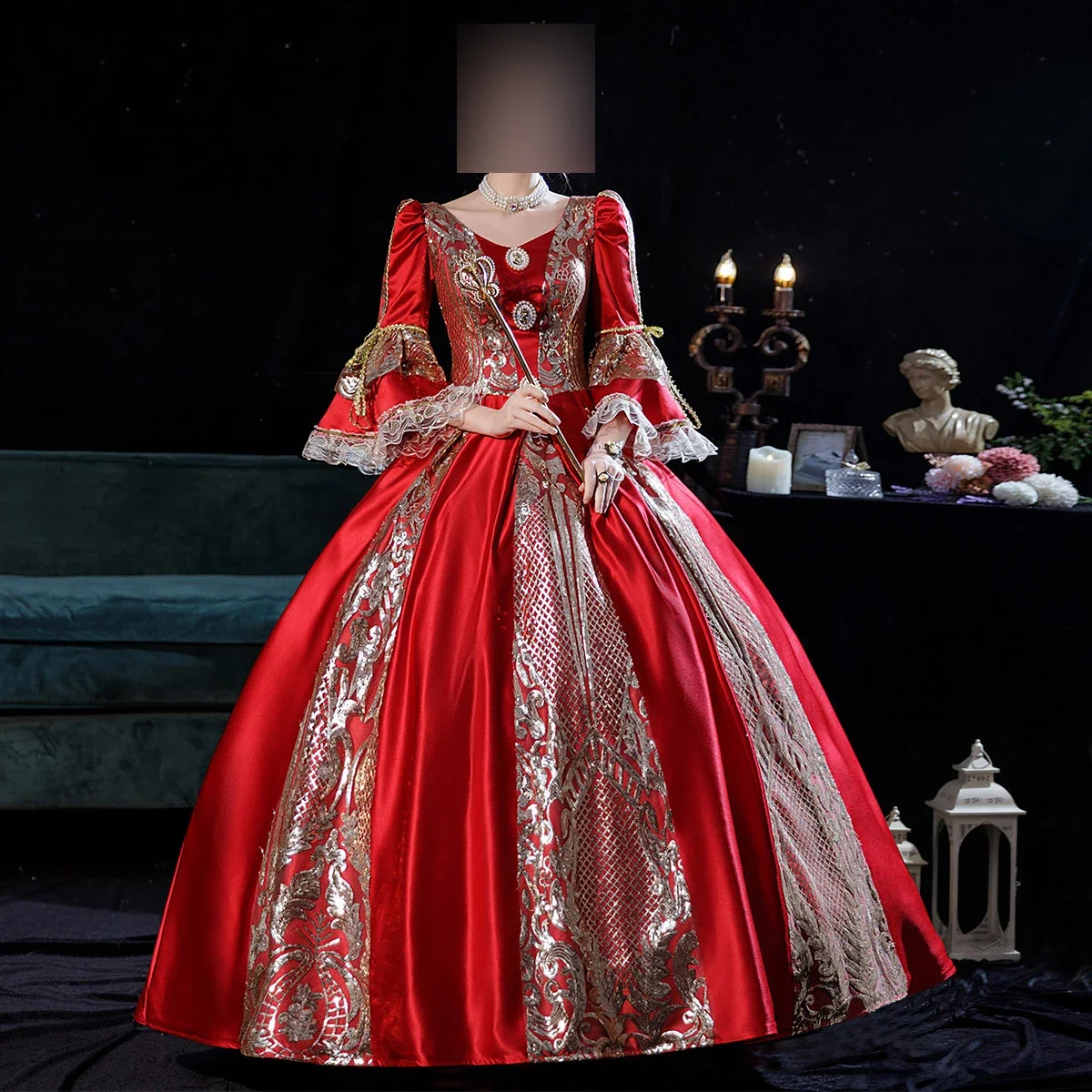 Rococo Marie Antoinette Renaissance Vintage Victorian Style Period Princess Fantasy Dresses Christmas Masquerade Ball Gown