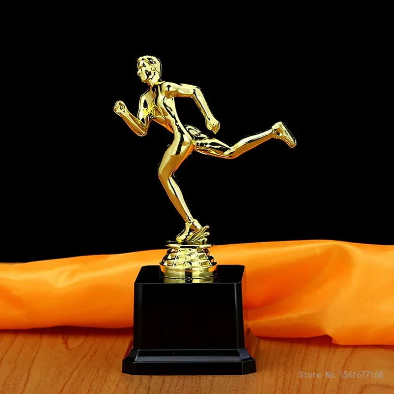 Customized Plastic Gold-Plated Souvenir Craft Trophy Football, Basketball, Badminton, Volleyball various Sports Ball College 1Pc