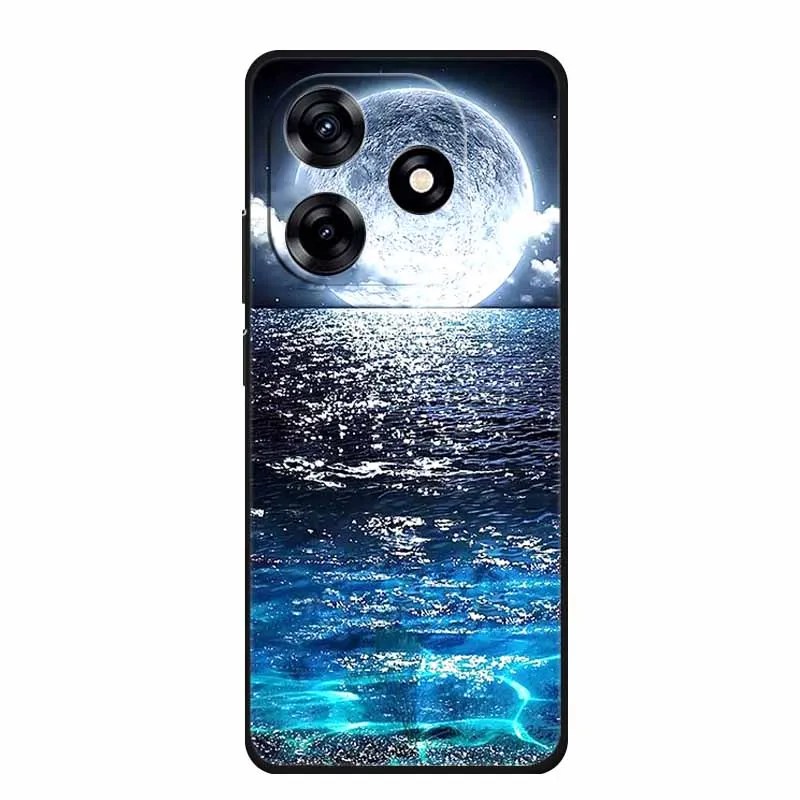 Animal Black Silicone Soft Back Phone Case Cover