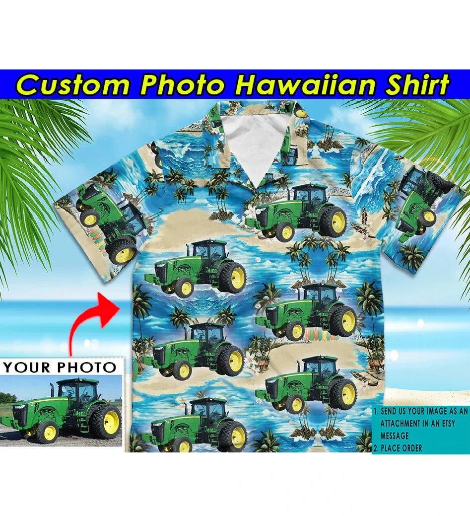 HAPPY BAY Men's Hawaiian Shirt Luau Beach Shirts Casual Button Down Short Sleeve Dress Shirts For Men Xl Hibiscus Leaves Blue