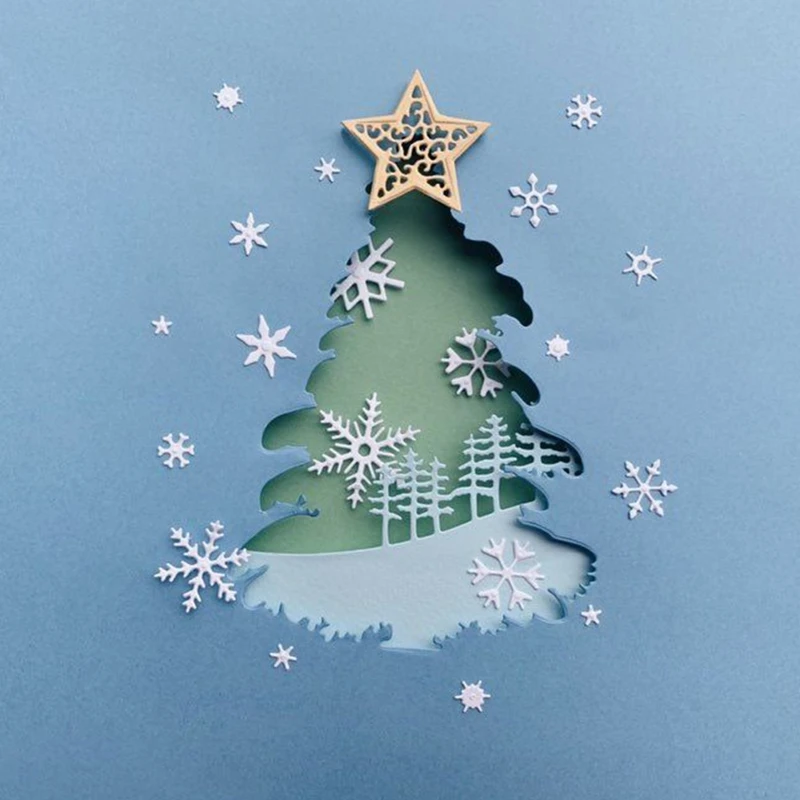 Winter Snowflakes Metal Cutting Dies Stencil DIY Scrapbooking Album Paper Card Template Mold Embossing Craft Decoration 270F